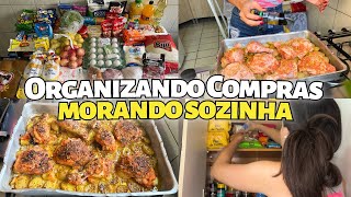 ORGANIZANDO COMPRAS DO MÊS MORANDO SOZINHA [upl. by Ennoirb217]