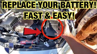 STEP BY STEP HOW TO REPLACE BATTERY ON A 20132015 CHEVROLET MALIBU 25L FAST amp EASY [upl. by Taam590]