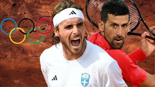 Novak Djokovic vs Stefanos Tsitsipas Highlights  Olympics 2024 [upl. by Adnilg948]