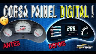 PAINEL DIGITAL NO CORSA ¨DIY FAÇA VC MESMO¨ EM CASA  PAINEL KADETT GSI AUMENTA O VOLUME [upl. by Hareehat]