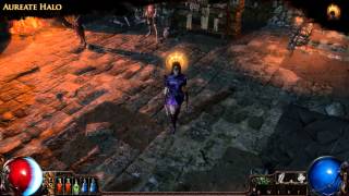 Path of Exile  Aureate Halo Helmet Effect [upl. by Enilec]