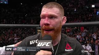 quotThat might be itquot Emotional moment as Paul Felder considers retirement after UFC Auckland loss [upl. by Nolrev388]