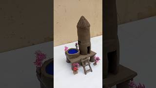 Little clay house making 🏠 diy craft clay viral shorts [upl. by Ajidahk]