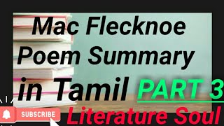 Mac Flecknoe 131  217 Lines  summary in Tamil  PART  3 [upl. by Eladnek]