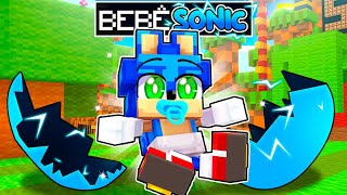 NASCI COMO BEBE SONIC no MINECRAFT [upl. by Gagne237]