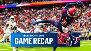 Texans EDGE out Cardinals despite Strouds 3INT Day  Game Recaps  CBS Sports [upl. by Haleemaj768]