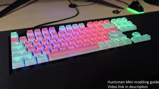 Modded Razer Huntsman TE Sound Comparison  Lubed vs Stock [upl. by Adnorrahs444]