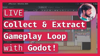 Collect Survive Extract Loop with Godot🍦MinnHax GameJam 2D Game Dev Part 2 🔴 LIVE Coding amp Chill [upl. by Luane]