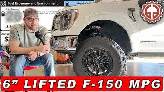 6quot Lifted F150 MPG Fuel Economy is better than expected 🤯 Hybrid 35 V6 PowerBoost [upl. by Flem143]