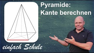 Pyramide Grundkantenlänge gesucht  Volumen und Höhe gegeben  einfach erklärt [upl. by Ardekahs471]