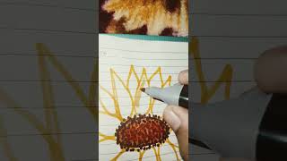 Sunflower drawing Creatersonali art trendingshorts subscribe [upl. by Adnoraj]