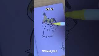 Drawing Mimikyu from the anime Pokemon by the Pokedance [upl. by Tiersten]