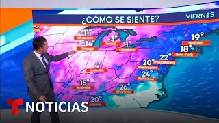 Pronostican temperaturas extremas en varias zonas del país  Noticias Telemundo [upl. by Eenerb]