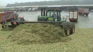 Grouser Products  Wisconsin  Corn Silage  Dozer Blade  John Deere  Versatile [upl. by Aicitan]