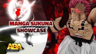 ABA INDEPTH MANGA SUKUNA SHOWCASE 1200 COMBO ALL SKILLS SHOWN [upl. by Olzsal]