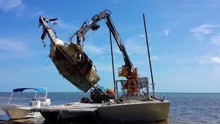 Monroe County’s Marquesas Keys Derelict Boat Removal Project 2017 [upl. by Parrie]