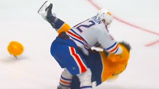 Jeremy Lauzon Vasily Podkolzin Fight  Edmonton Oilers vs Nashville Predators 2024 NHL Highlights [upl. by Shiri]