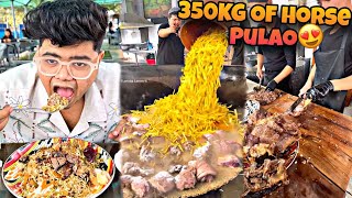 Making Recipe Of 350KG Of Horse Pulao  Uzbekistan  EP7 🇺🇿 [upl. by Efioa]