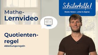 Quotientenregel  Ableitungsregeln 🎓 Schülerhilfe Lernvideo Mathe [upl. by Amos]