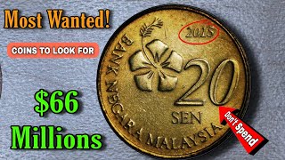 Worlds Top 3 Malaysian 20 Sen Old Coins Bicentennial Rare Coins Value Millions ValueReview [upl. by Mellitz]