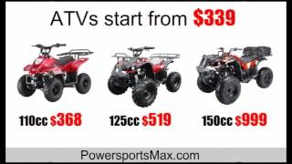 powersportsmaxcom atvs pit bikes go karts scooters start from 254 [upl. by Joao]