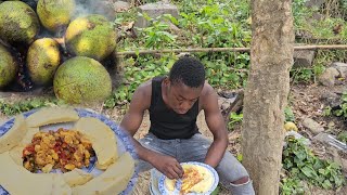 ackee amp salt fish w roast breadfruit [upl. by Enaud162]