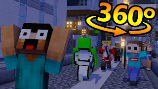 Minecraft Youtubers CHASES YOU IN 360° 4KVR [upl. by Euqinimod]