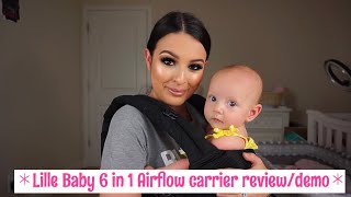 LILLE BABY 6 IN 1 AIRFLOW CARRIER REVIEWDEMO MALINDA ROCHA [upl. by Redman458]