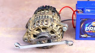 how to connection car alternator Magnetic Field  how to connection 2 pin alternator [upl. by Mirna]