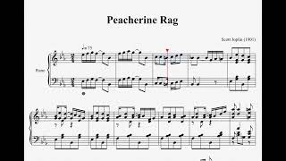 Scott Joplins Best Ragtime  Peacherine Rag  piano tutorial [upl. by Bert414]