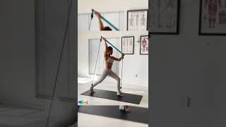 How to use Pilates Bar Yoga Bar workout AtHome with Joni Weeks shorts [upl. by Iadrahc]