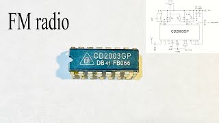 FM radio receiver on a CD2003GP TA2003 chip with electronic tuning using varicaps [upl. by Philina]