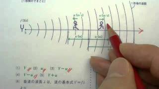 １０４ 観測者が動くドップラー効果 【秘伝の物理問題集】 冒頭字幕あり [upl. by Esilana]