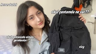 OKUL ÇANTAMDA NE VAR🎒 okul çantanızda olması gerekenler neler  Kevser Budak [upl. by Jory]