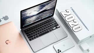 2020 MacBook Air UNBOXING and SETUP [upl. by Elna]