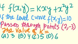 level Curves  Contour Lines if fxy kxy x²y²  if the level Curve equals 12 [upl. by Atinahc]