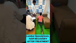 Lumbar Spondylosis IVDP RECOVERY AFTER TREATMENT ad viralvideo doctor reachout morning fyp [upl. by Abihsot]