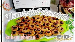 RESEP COOKIES THUMBPRINT CHOCOLATE  RESEP KUKER LEBARAN [upl. by Kester]