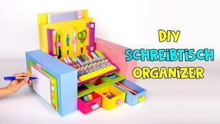 DIY Organizer aus Pappe für all deine Schreibwaren [upl. by Alcott]