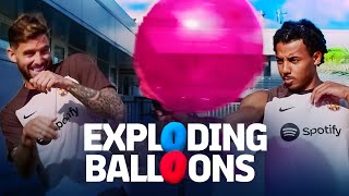 🎈💥💥🎈 BOOM HILARIOUS EXPLODING BALLOONS CHALLENGE  Kounde vs Iñigo Martínez 🤣🤣 [upl. by Sinnal]