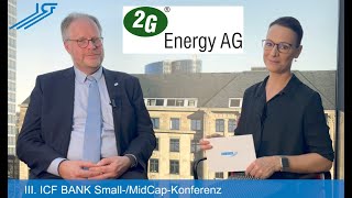 2G Energy AG  III ICF BANK SmallMidCapKonferenz [upl. by Han]