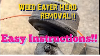 How to Remove and Replace Ryobi Trimmer Head Removal  Weed Weater Head Replacement [upl. by Leakim]