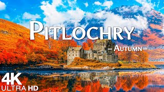 Pitlochry 4K UHD • Scotland’s Historic Landmark Scenic Fall Landscapes with Calming Music [upl. by Yentnuoc]