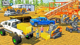 I MADE 10000000 GOLD MINING BUYING NEW SKID STEERS TRUCKS amp WHEEL LOADERS  FS22 [upl. by Bowlds157]