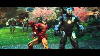 Iron Man and War Machine vs Hammer Drones  Iron Man 2 [upl. by Ydoj434]