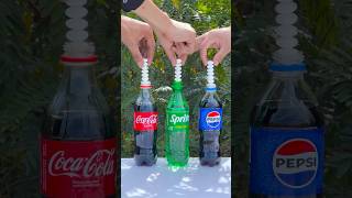 Coke vs Pepsi Sprite Mentos Test 🔥😱 experiment cokevsmentos [upl. by Cathrin]