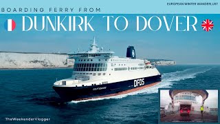 Boarding Ferry DFDS from Dunkirk France to Dover UK with Your Car  Dec 2023 [upl. by Viradis967]