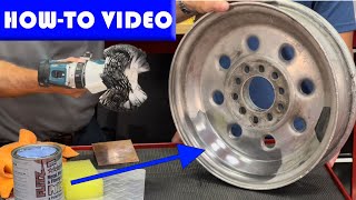 How to Polish Dull Aluminum Wheels to a Mirror Finish in SECONDS using Flitz Metal Polish [upl. by Enelyk]