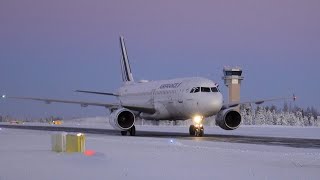 Santa Claus receives first direct flight Paris 😍🎅Rovaniemi Arctic Circle Lapland Finland Airport [upl. by Eolhc716]