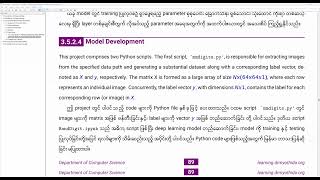 Deep Learning by Dr Myo Thida Burmese and English Burmese Handwritten Digit Recognition [upl. by Saimerej]